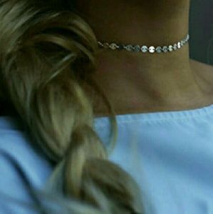 BAOI, NWOT SILVER COIN CHOKER Necklace!